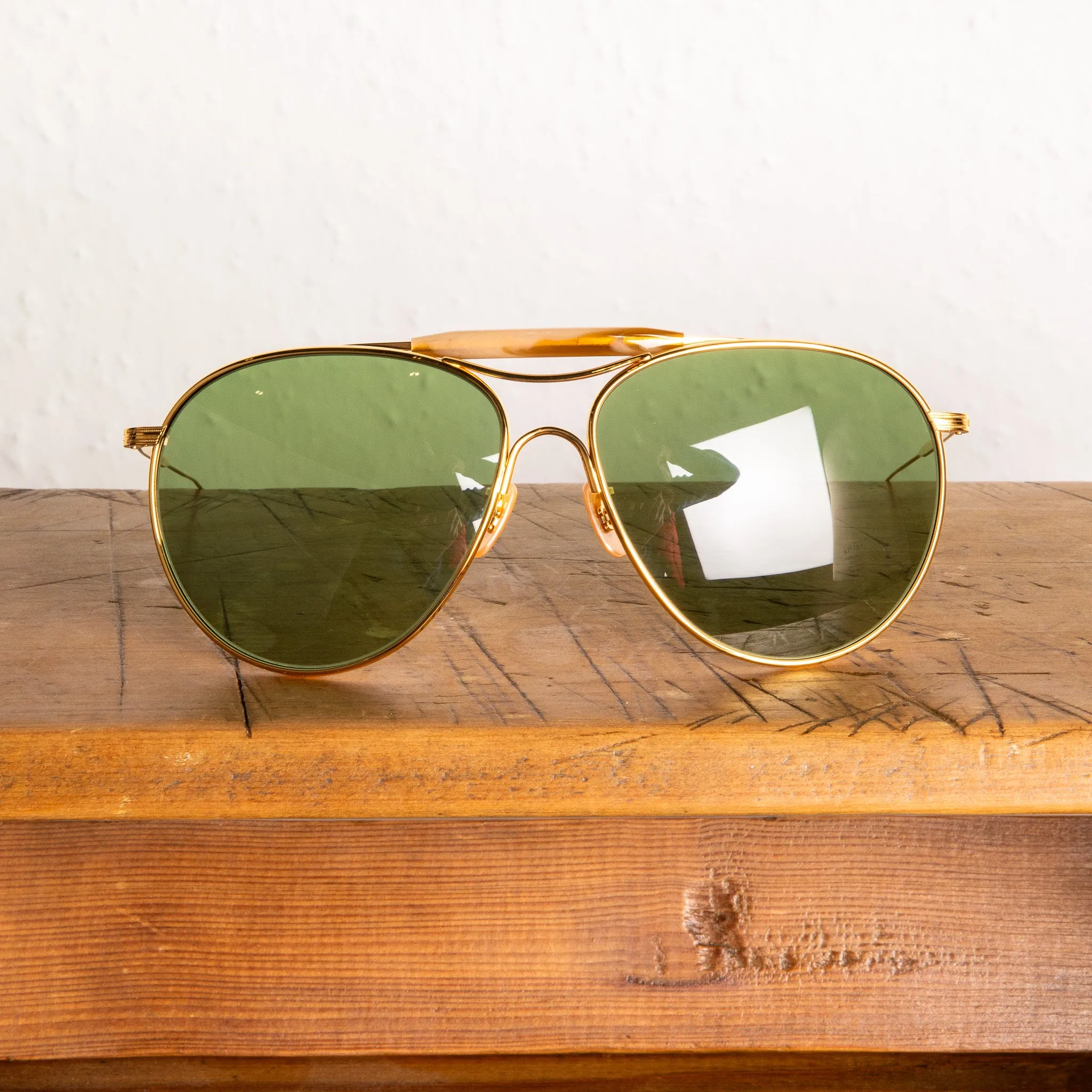 The Real McCoy's Aviator Flying Sunglasses Gold sold by Frans Boone