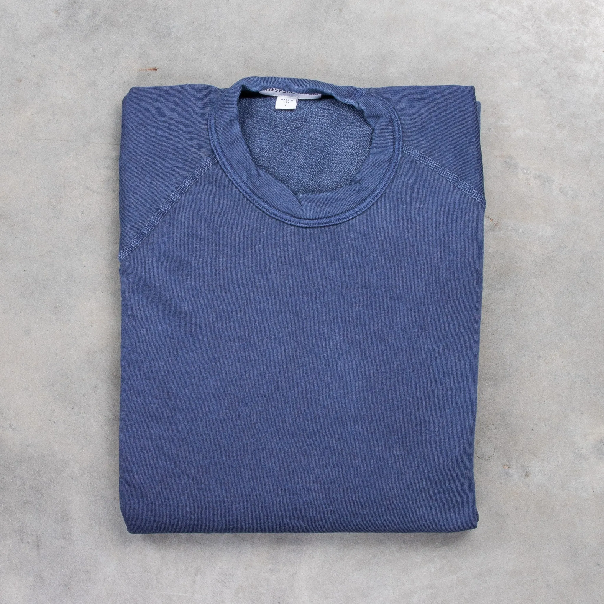 James Perse Vintage Fleece Raglan Sweat Sea Captain sold by Frans Boone