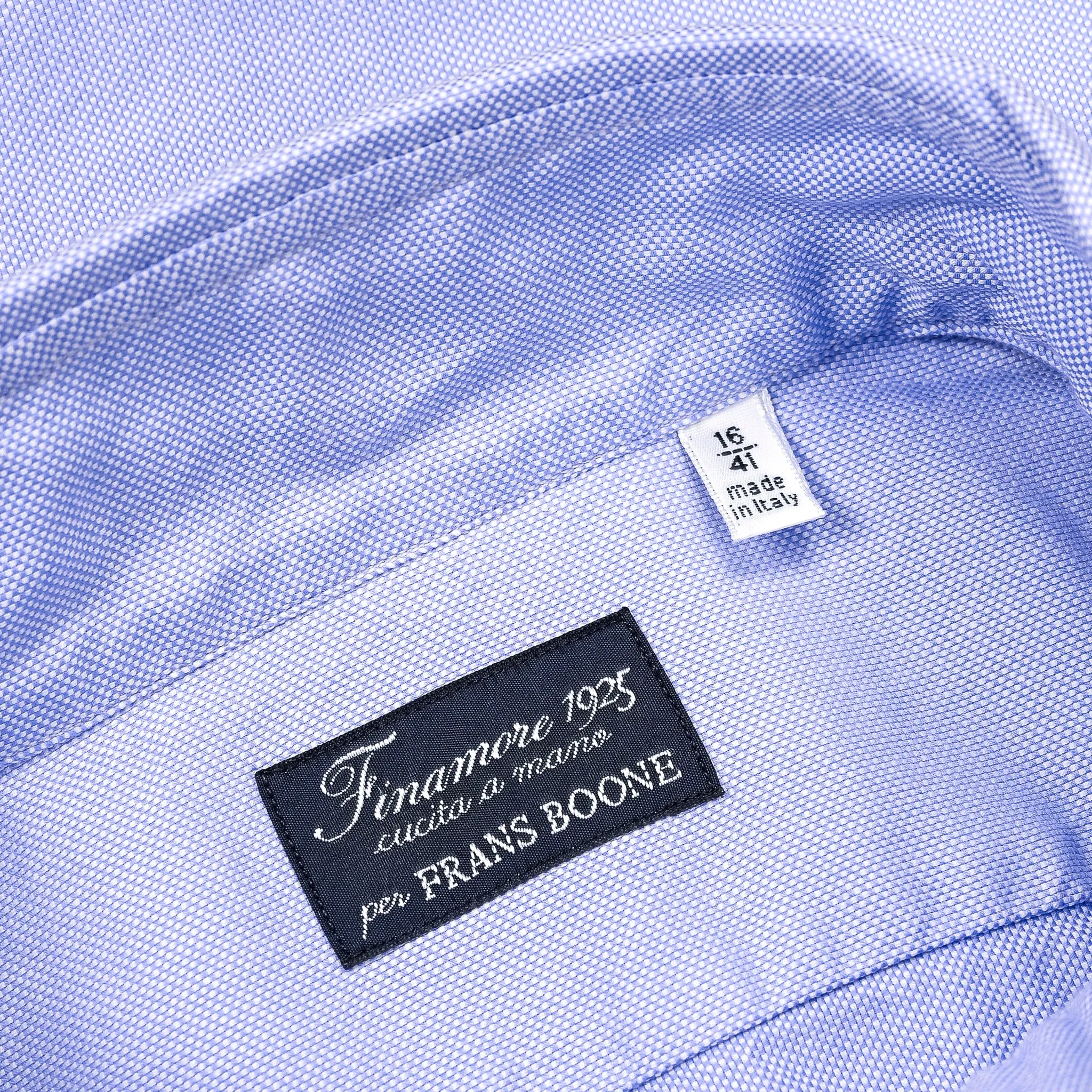 Finamore Gaeta Shirt Lucio Collar Washed Oxford Midblue sold by Frans Boone product image thumbnail 4