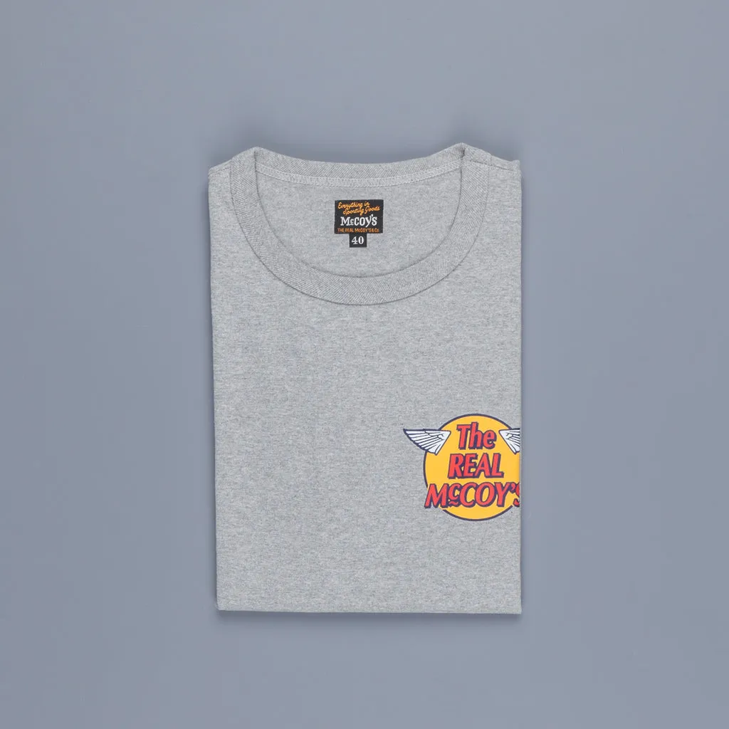 The Real McCoy´s Logo S/S Tee Gray sold by Frans Boone