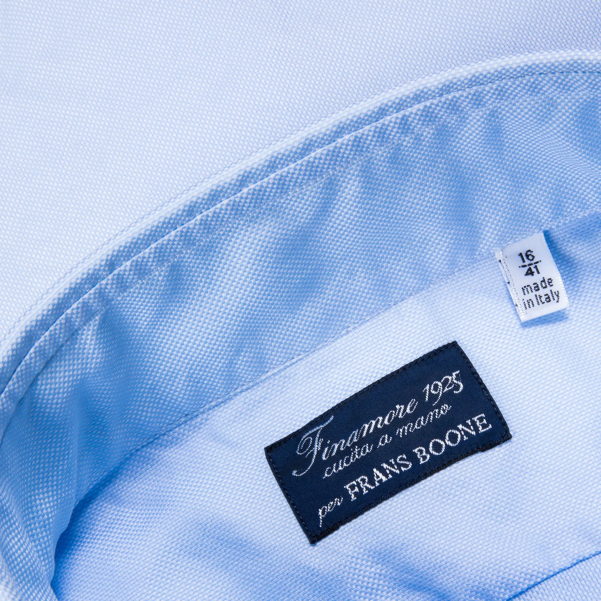 Finamore Gaeta Shirt Lucio Collar washed oxford celeste sold by Frans Boone product image thumbnail 4