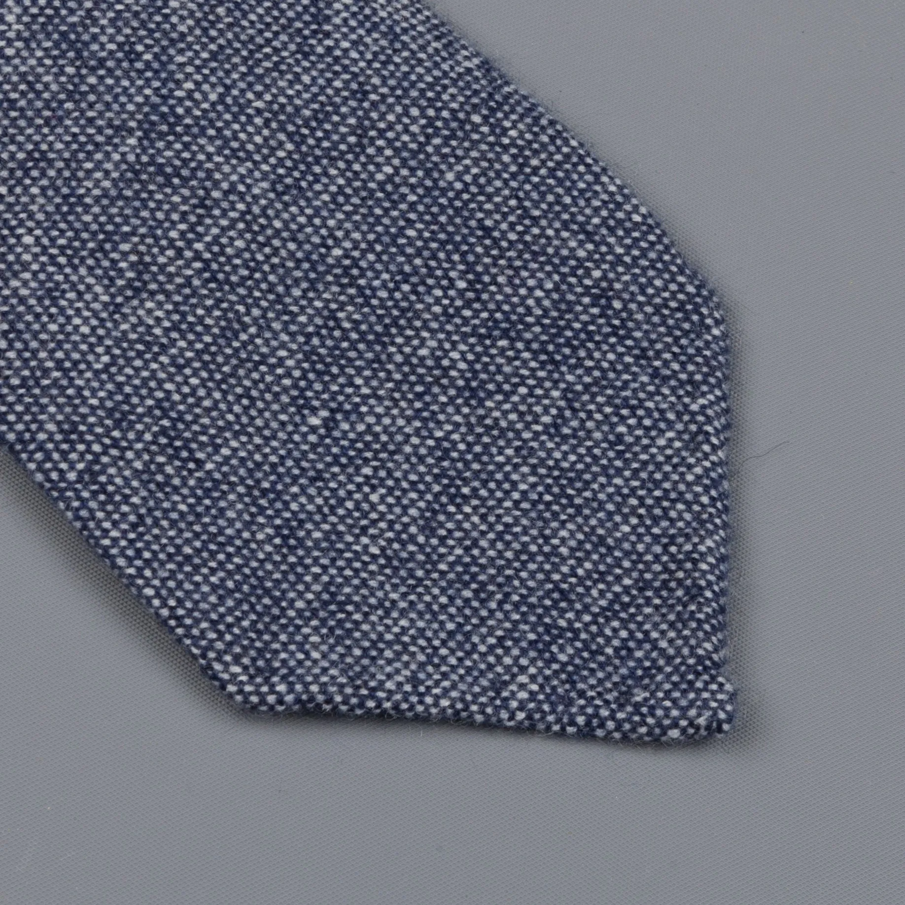 Drake's Cashmere Tie untipped blue melange sold by Frans Boone product image thumbnail 3