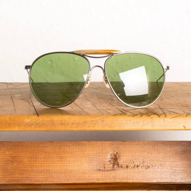 The Real McCoy's Aviator Flying Sunglasses Silver/Chrome made by The Real McCoy's