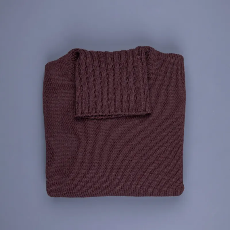 Drumohr Cashmere Tre Fili Dolcevita Marrone Castagna made by Drumohr