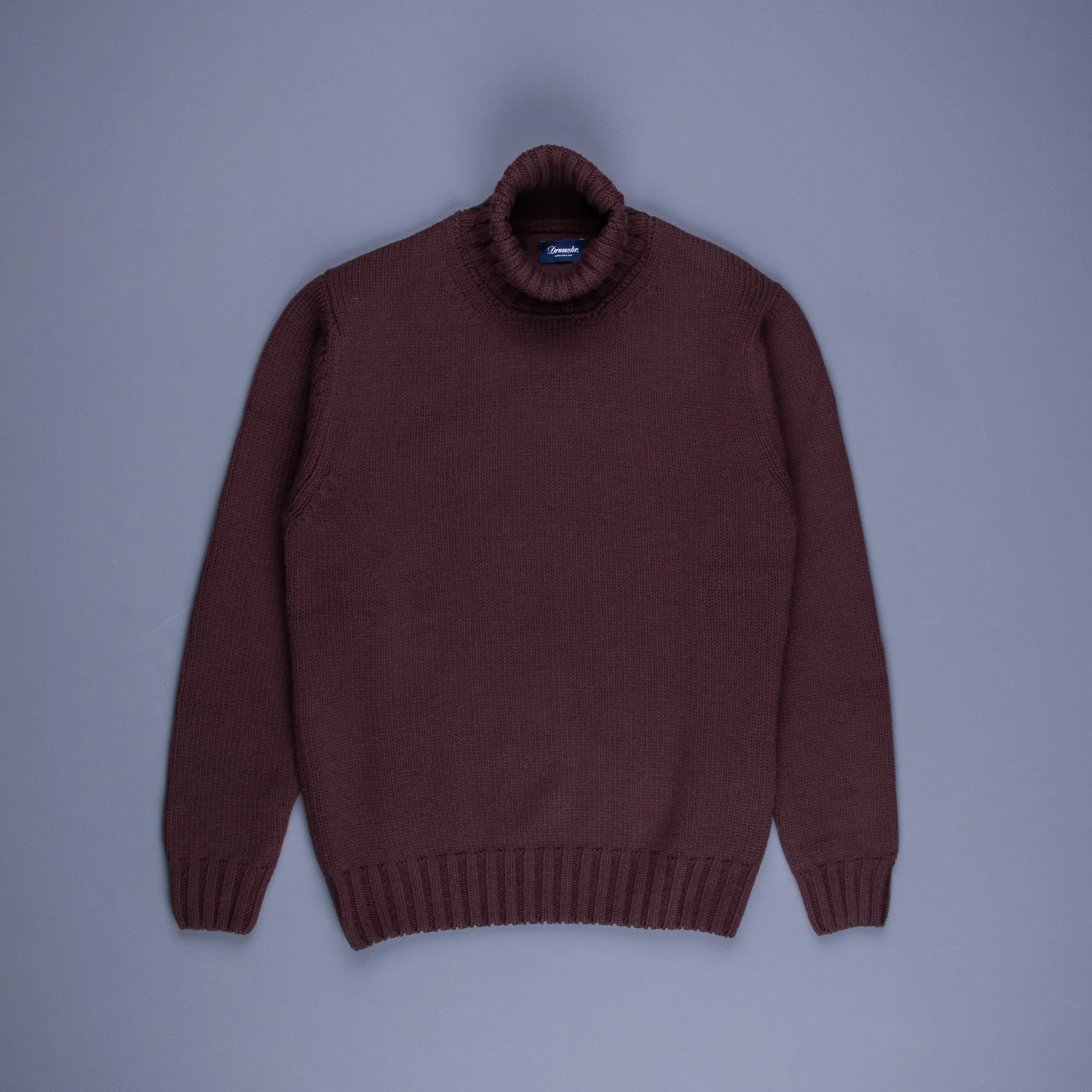 Drumohr Cashmere Tre Fili Dolcevita Marrone Castagna sold by Frans Boone product image thumbnail 2