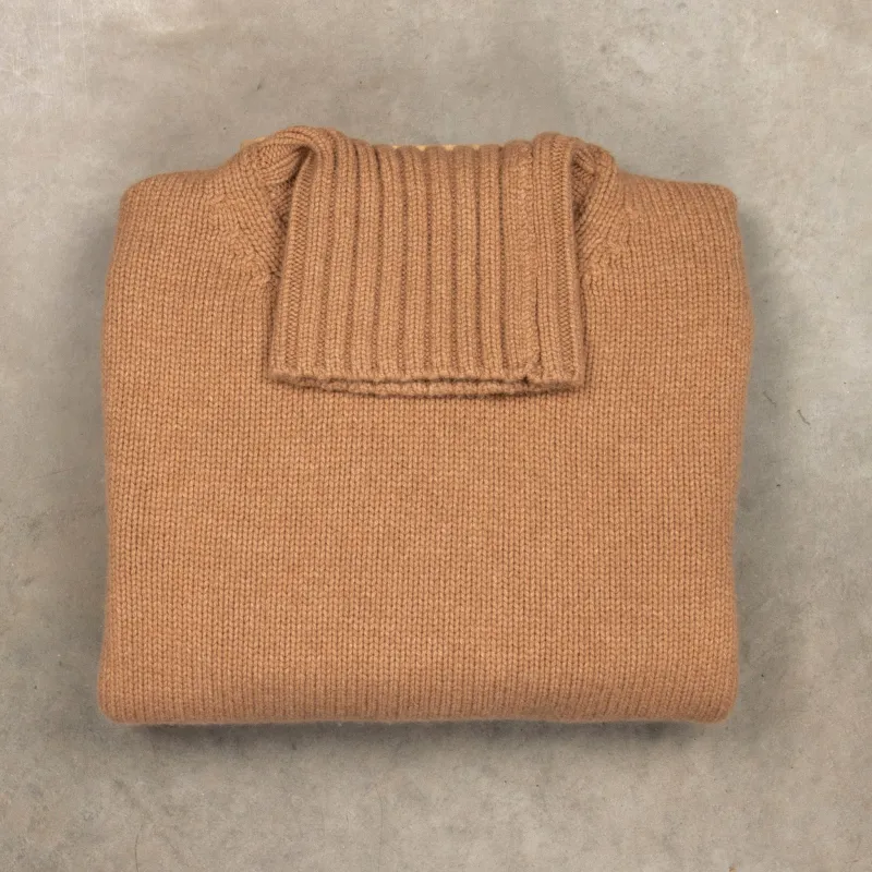 Drumohr Cashmere Tre Fili Dolcevita Camello made by Drumohr