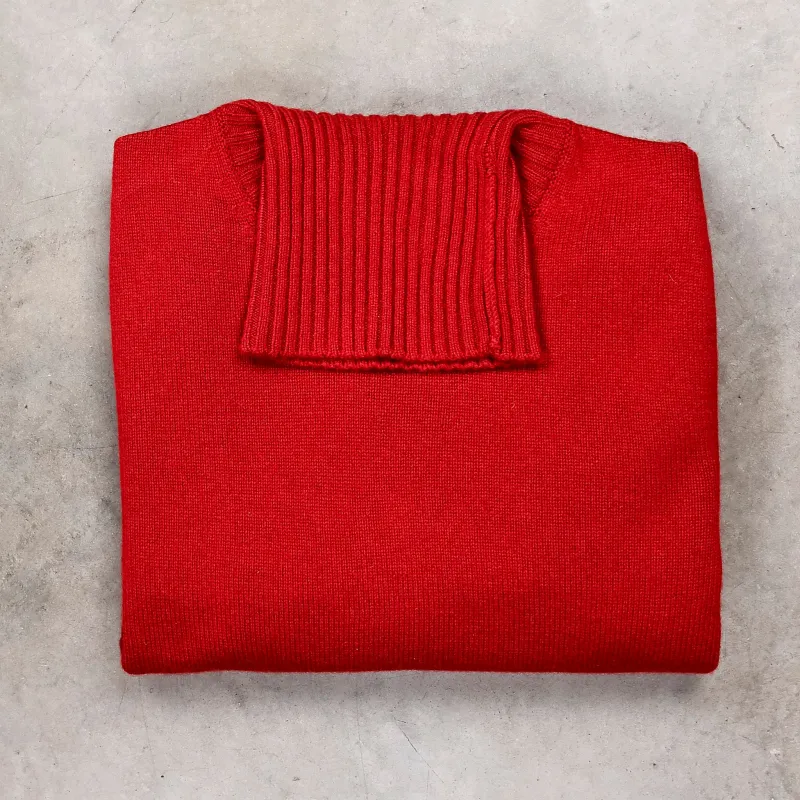 Drumohr Cashmere Dolcevita Turtleneck Mattone made by Drumohr