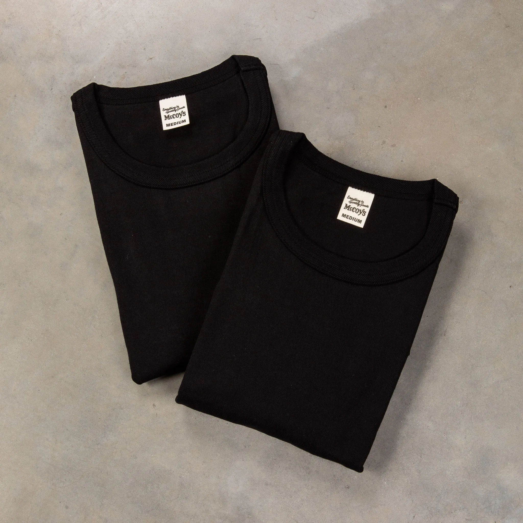 Real McCoy's 2 Pack Crew Neck Tee Black sold by Frans Boone product image thumbnail 2