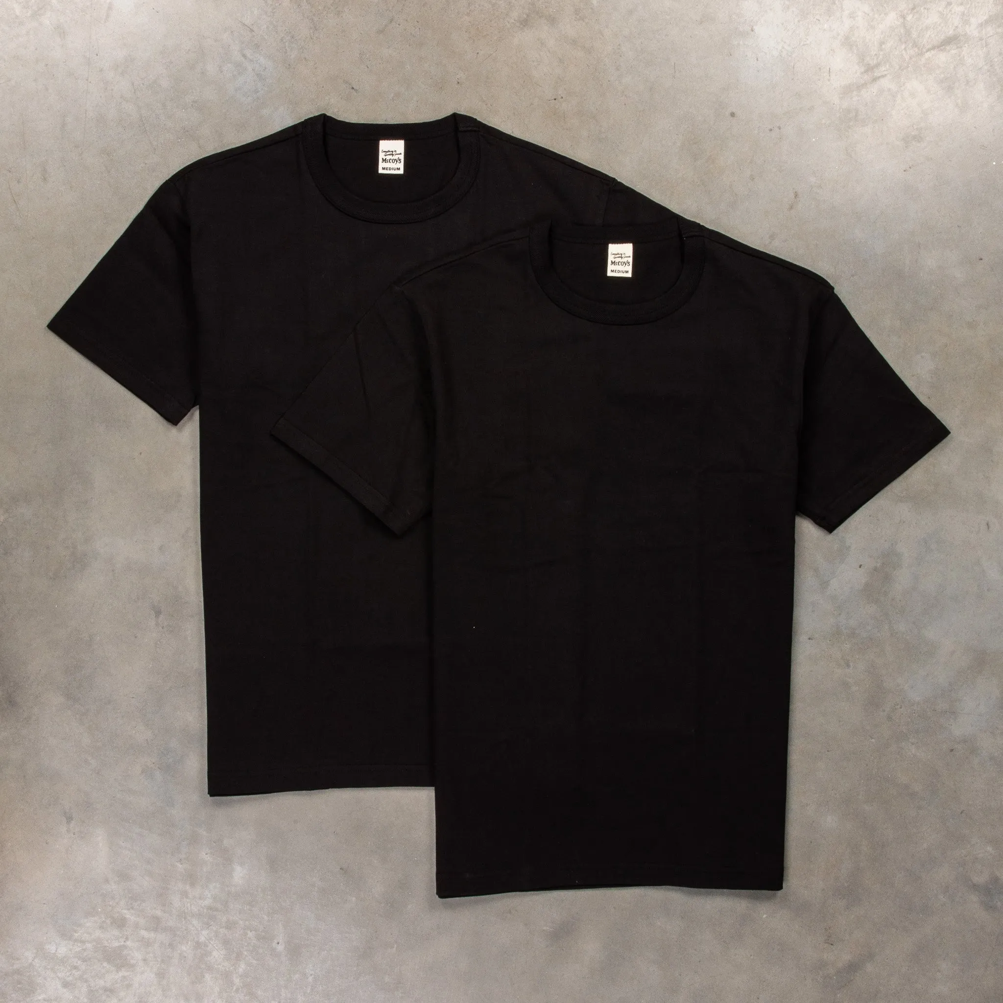 Real McCoy's 2 Pack Crew Neck Tee Black sold by Frans Boone product image thumbnail 4