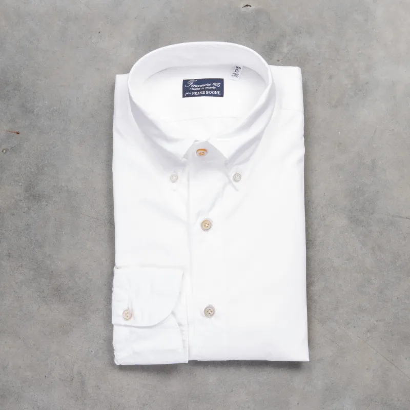 Finamore Tokyo Shirt Lucio Collar White Alumo Poplin made by Finamore