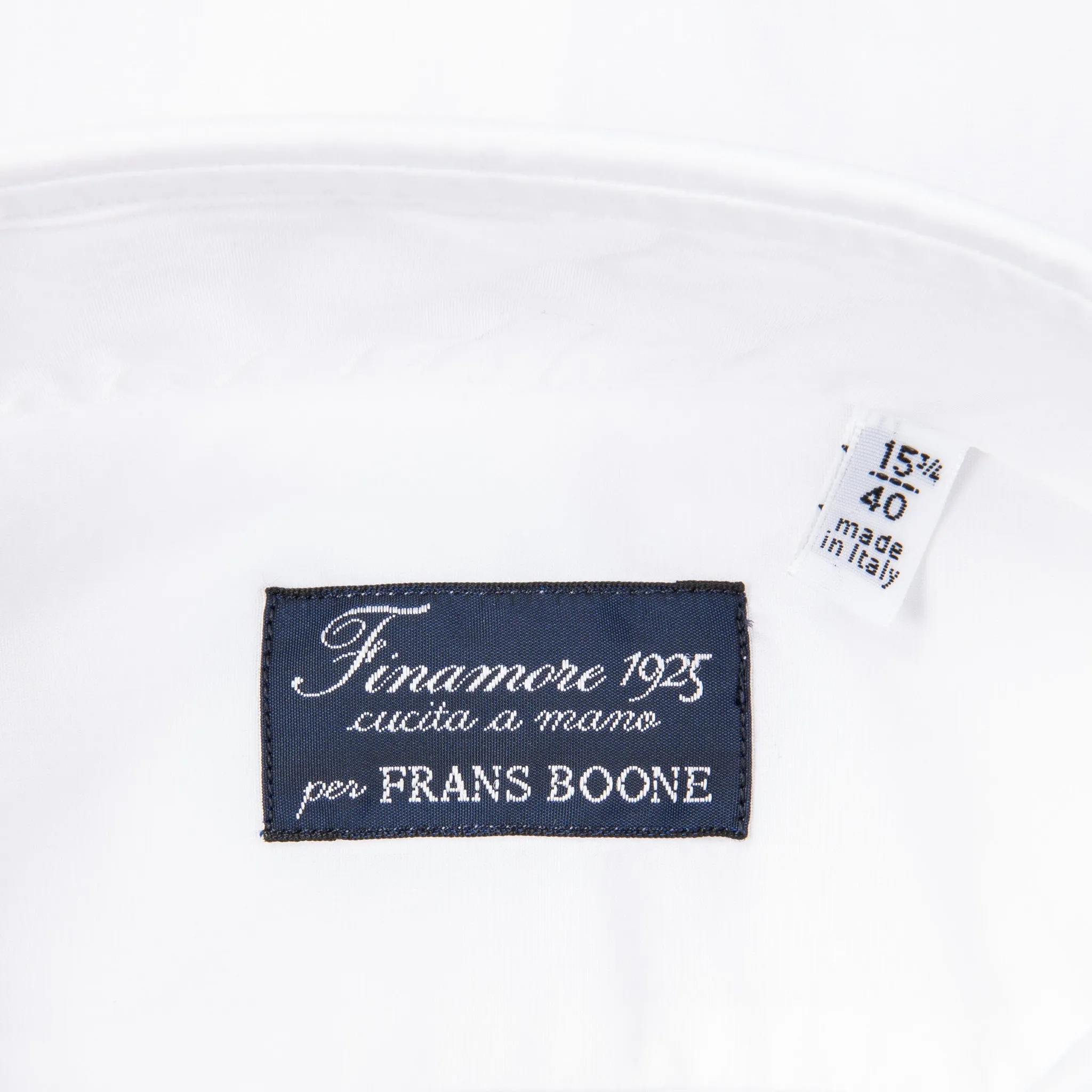 Finamore Tokyo Shirt Lucio Collar White Alumo Poplin sold by Frans Boone product image thumbnail 4