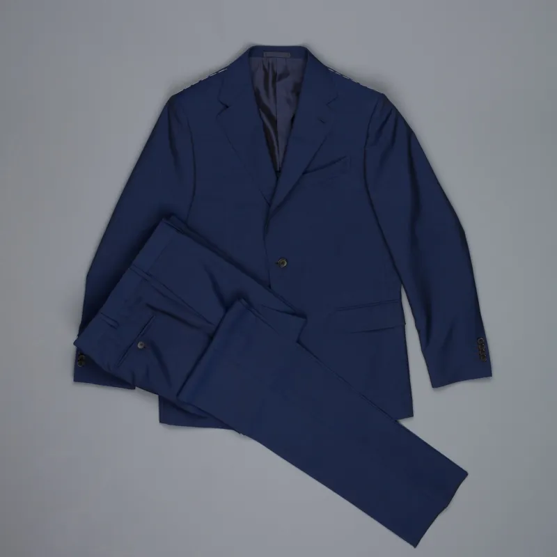 Caruso Wool Mohair Drop 6 Norma suit blu made by Caruso