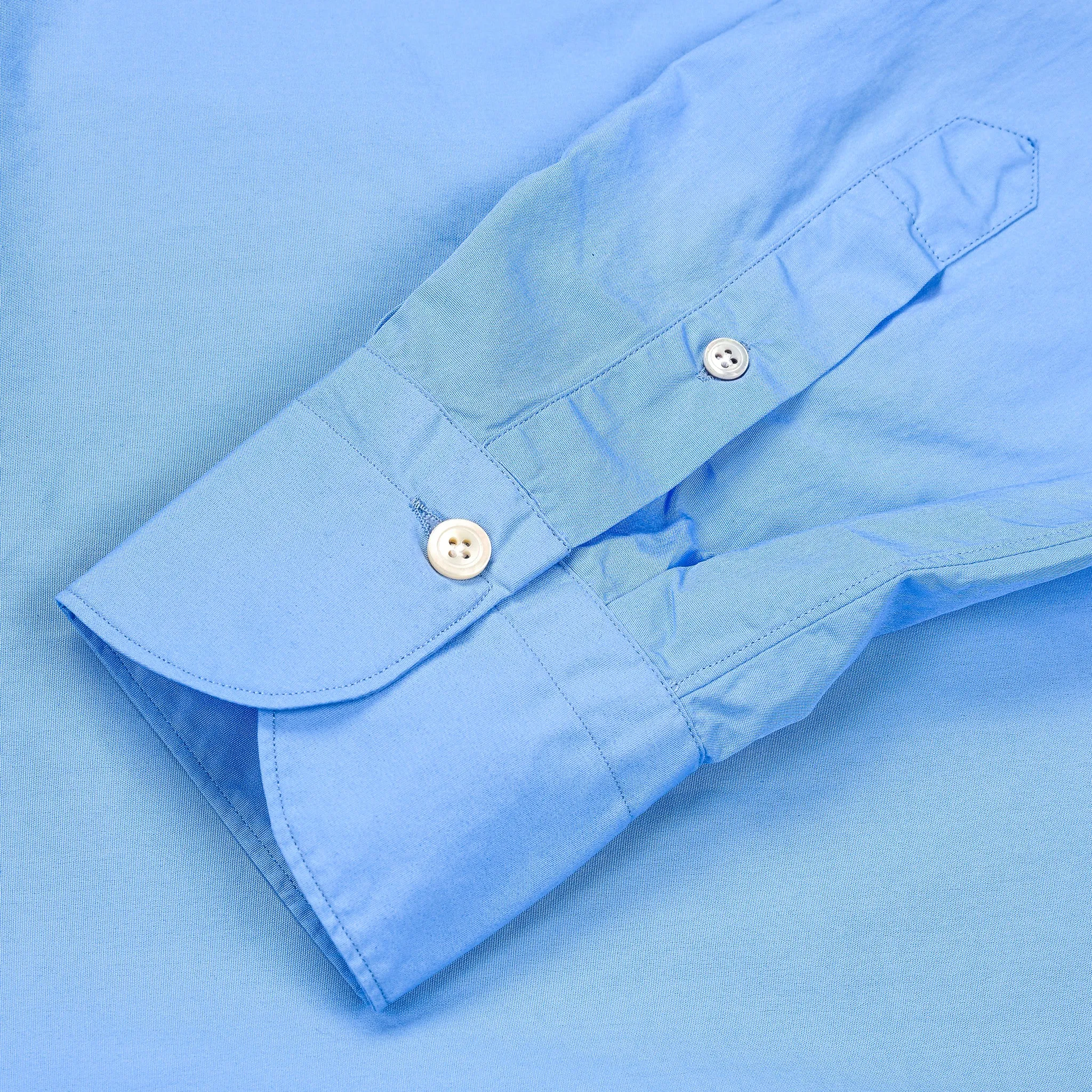 Finamore Tokyo Shirt Sergio Collar Alumo Poplin Avio Blue sold by Frans Boone product image thumbnail 5