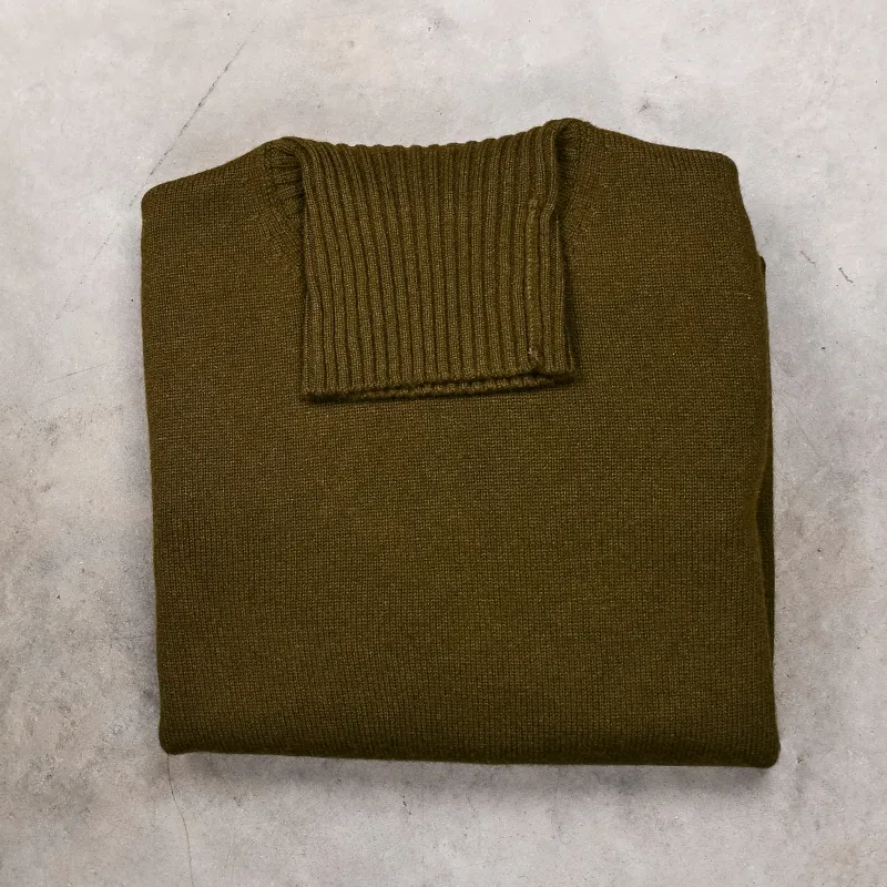 Drumohr Cashmere Dolcevita Turtleneck Hunting Green made by Drumohr