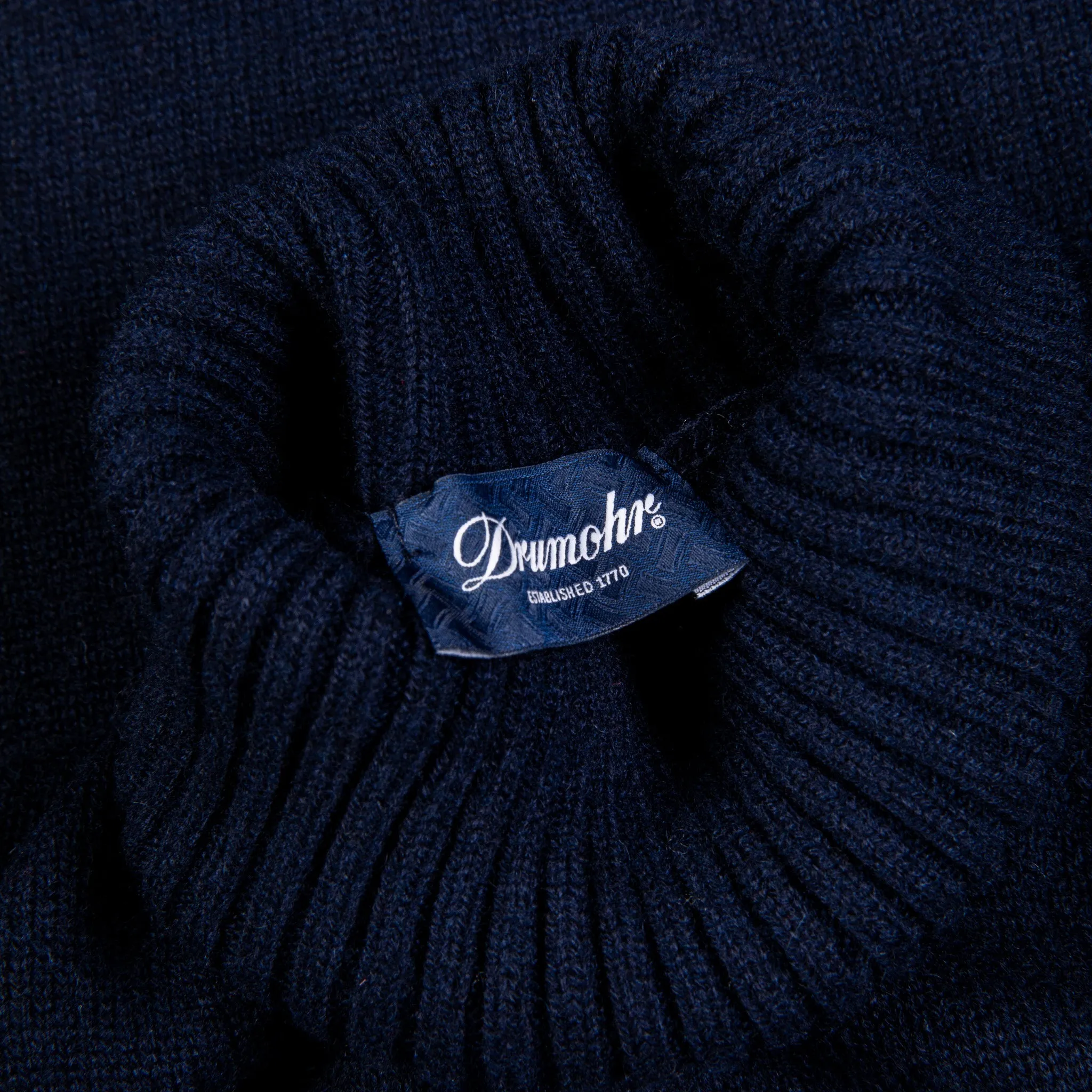 Drumohr Cashmere Dolcevita Turtleneck Navy Blue sold by Frans Boone product image thumbnail 4