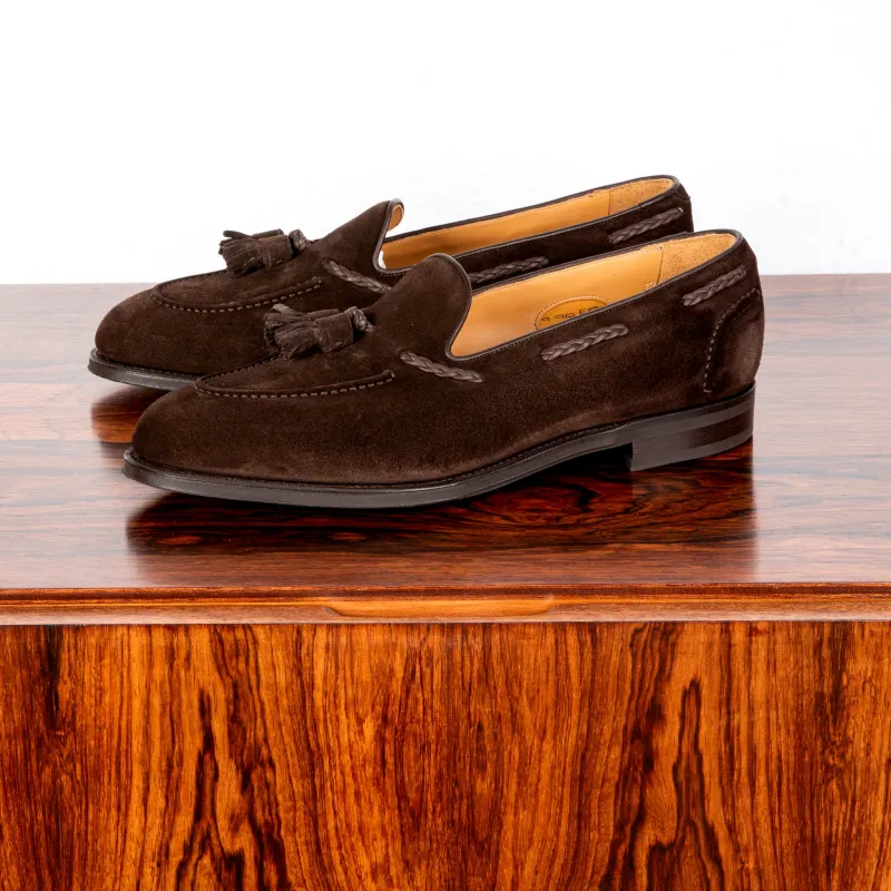 Edward Green Belgravia Espresso Suede on R1 sole made by Edward Green