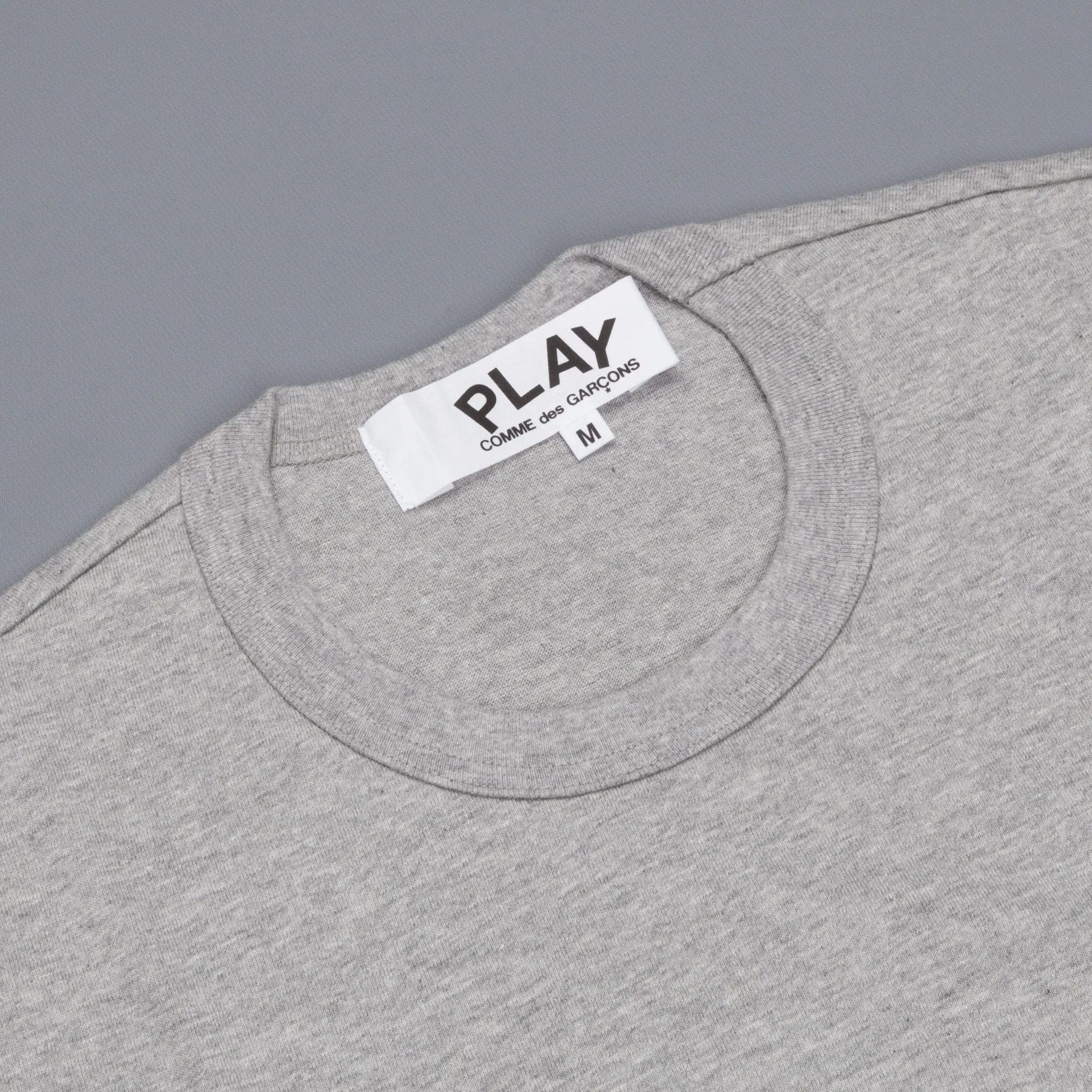 Comme des Garçons PLAY Longsleeve Tee Black Heart Grey melange sold by Frans Boone product image thumbnail 3