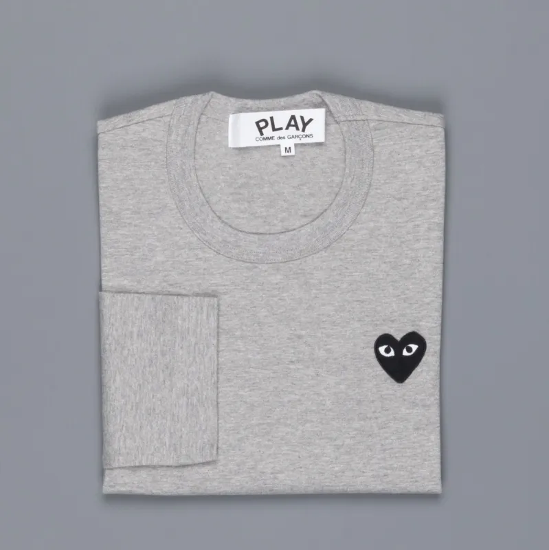 Comme des Garçons PLAY Longsleeve Tee Black Heart Grey melange made by Comme des Garcons PLAY
