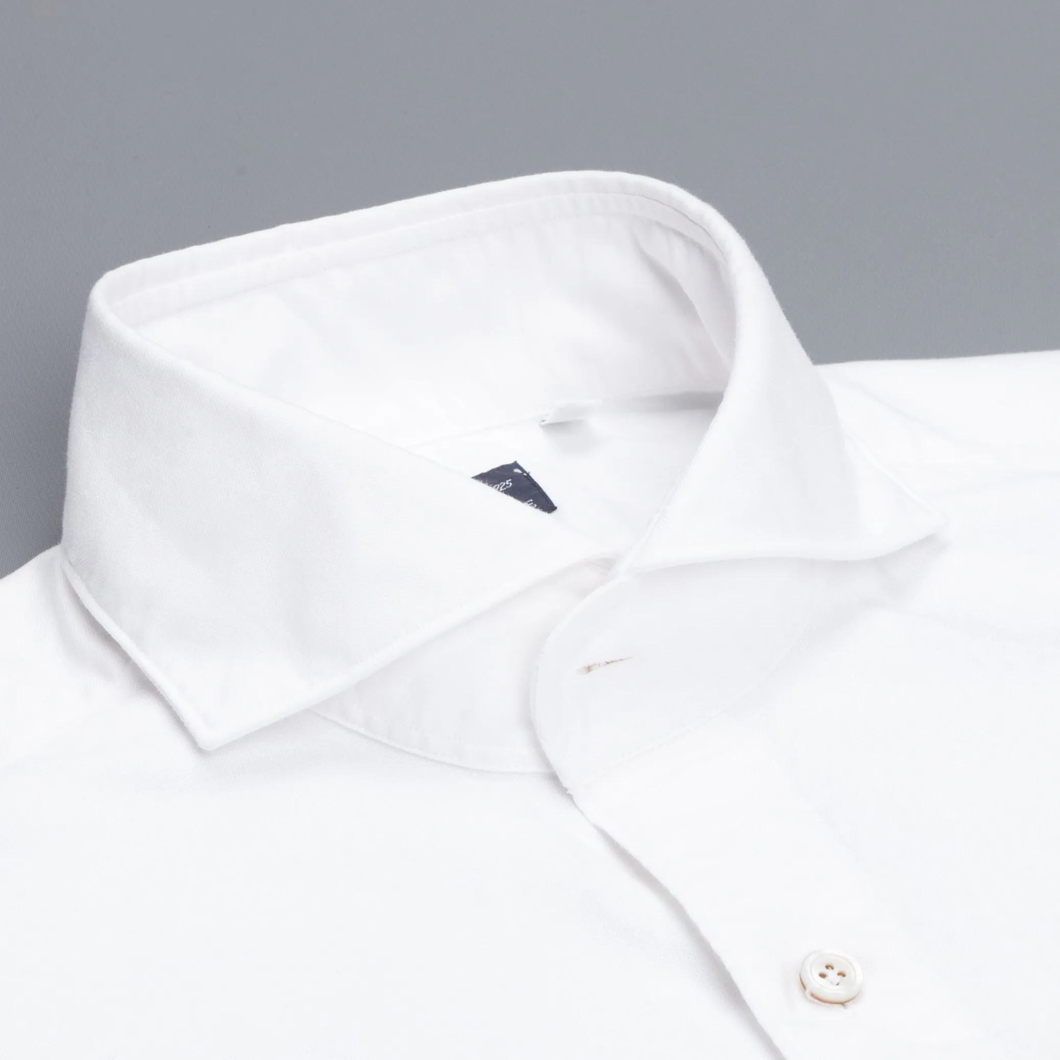 Finamore Gaeta shirt Sergio collar brushed oxford white sold by Frans Boone product image thumbnail 3