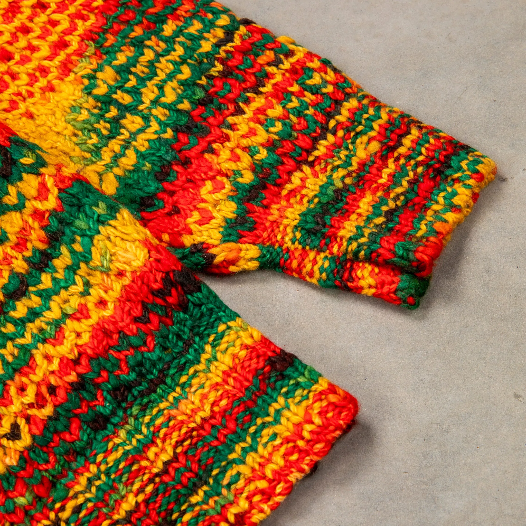 The Elder Statesman 100% cashmere tuck pop crew Rasta sold by Frans Boone product image thumbnail 5