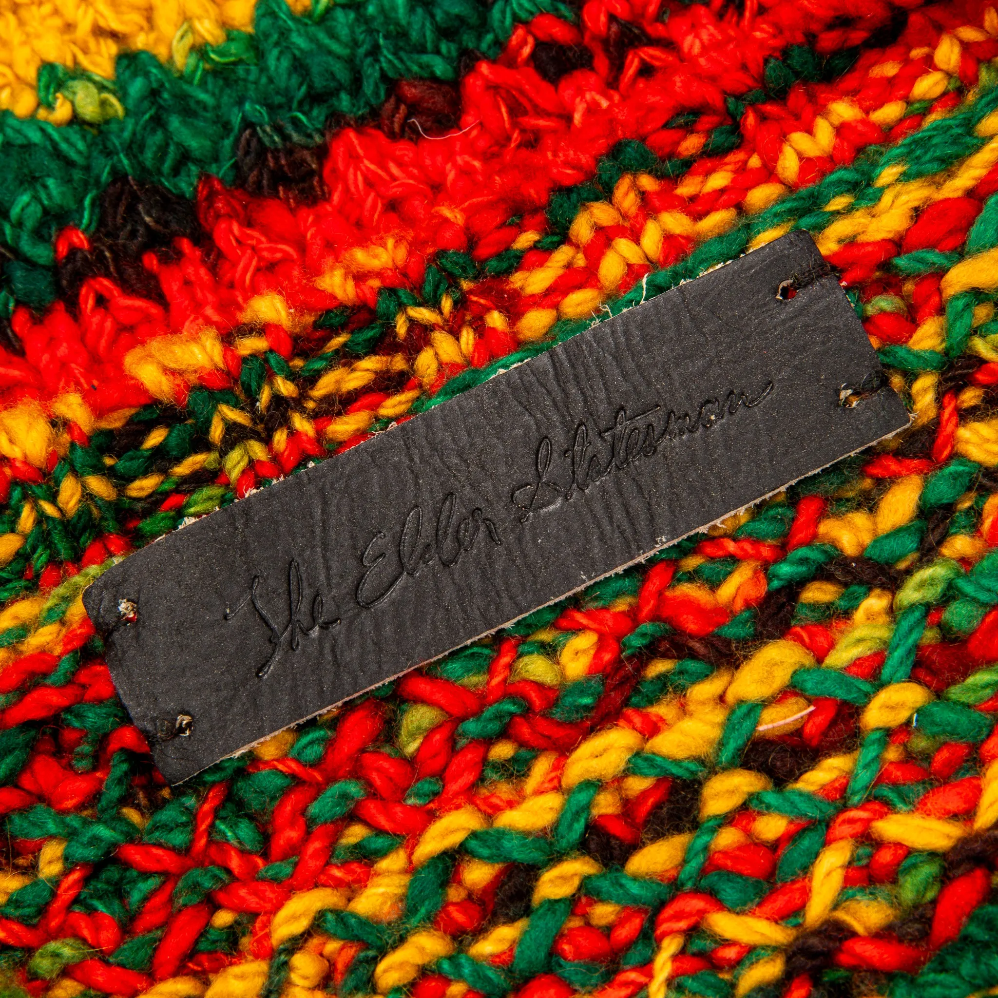 The Elder Statesman 100% cashmere tuck pop crew Rasta sold by Frans Boone product image thumbnail 4