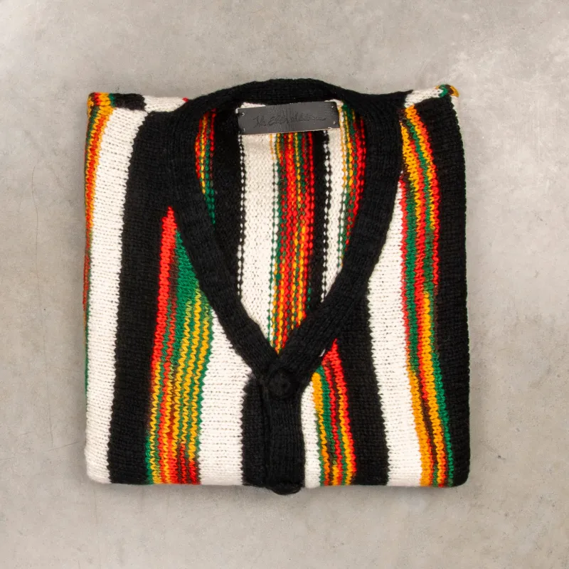 The Elder Statesman 100% Cashmere Rolo Cardigan Rasta made by The Elder Statesman