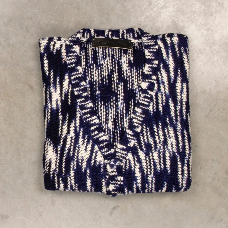 The Elder Statesman 100% Cashmere Rolo Cardigan G Blues made by The Elder Statesman