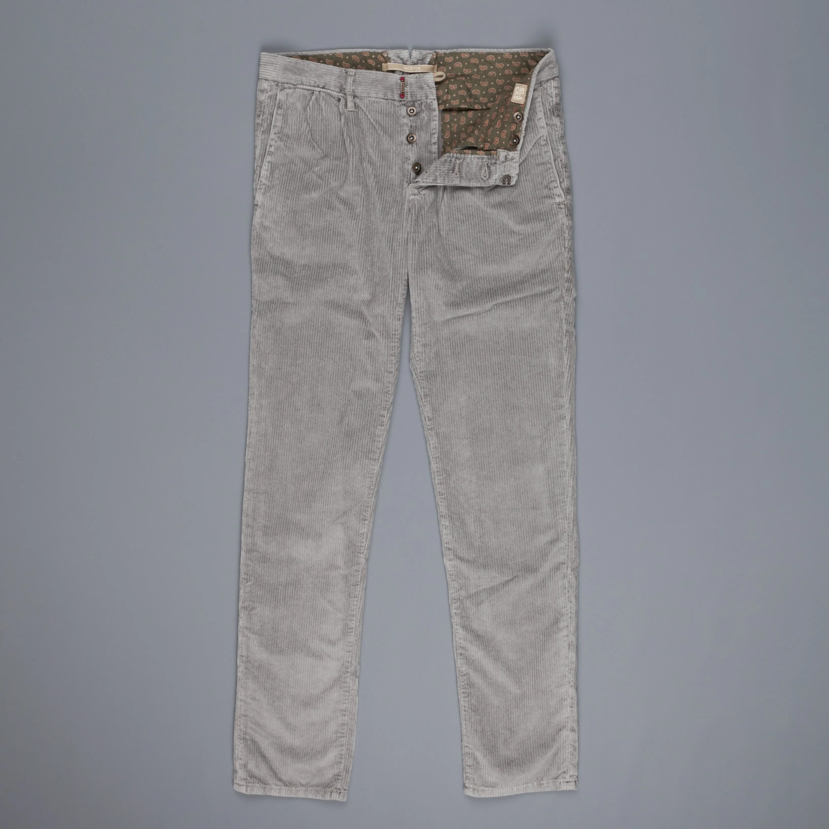 Incotex Model 1ST601 Velvet Corduroy Grigio Chiaro sold by Frans Boone product image thumbnail 3