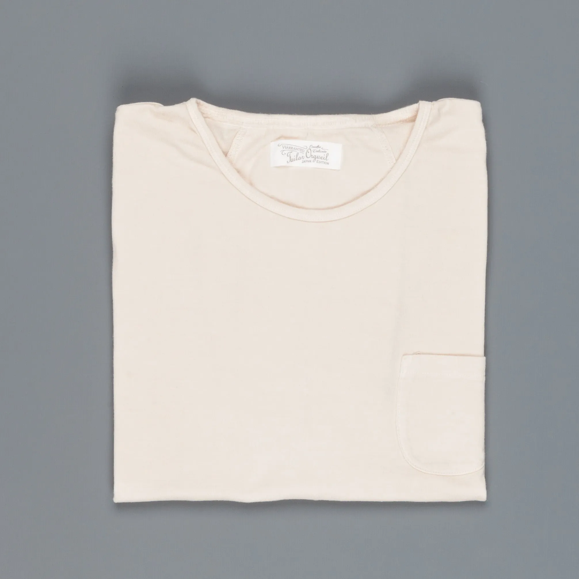 Orgueil OR-9017 Suvin Crew neck tee beige sold by Frans Boone