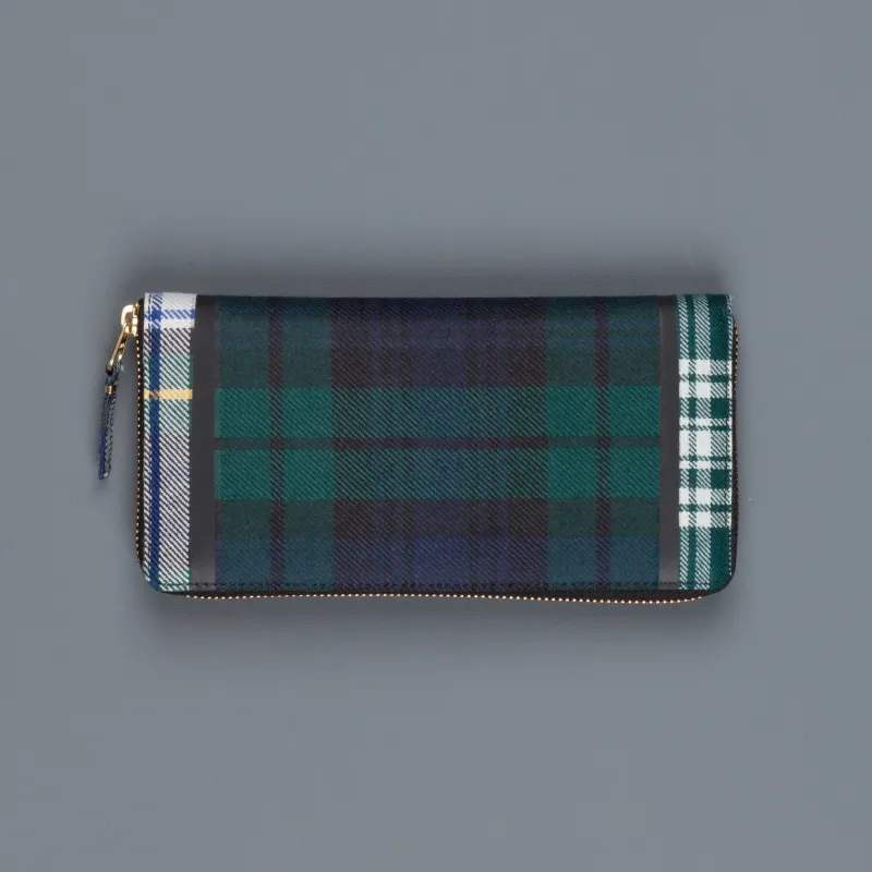 Comme des Garçons Wallet Tartan Wool Patchwork Mid Green made by Comme des Garcons PLAY