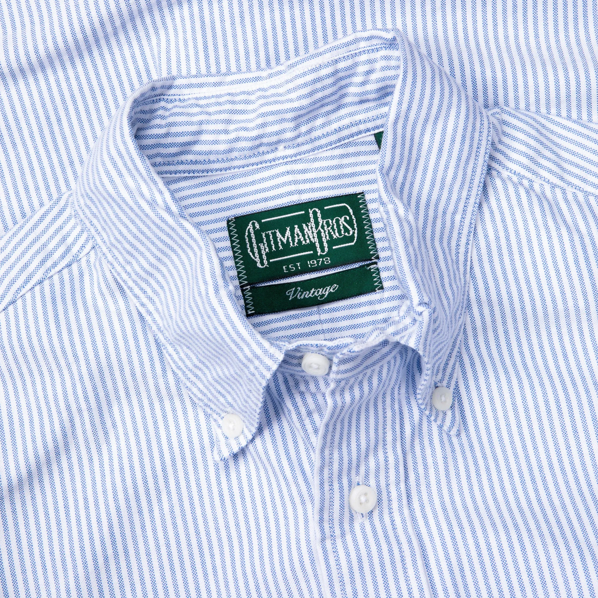 Gitman Vintage Oxford Button-down Shirt Blue Striped sold by Frans Boone product image thumbnail 3