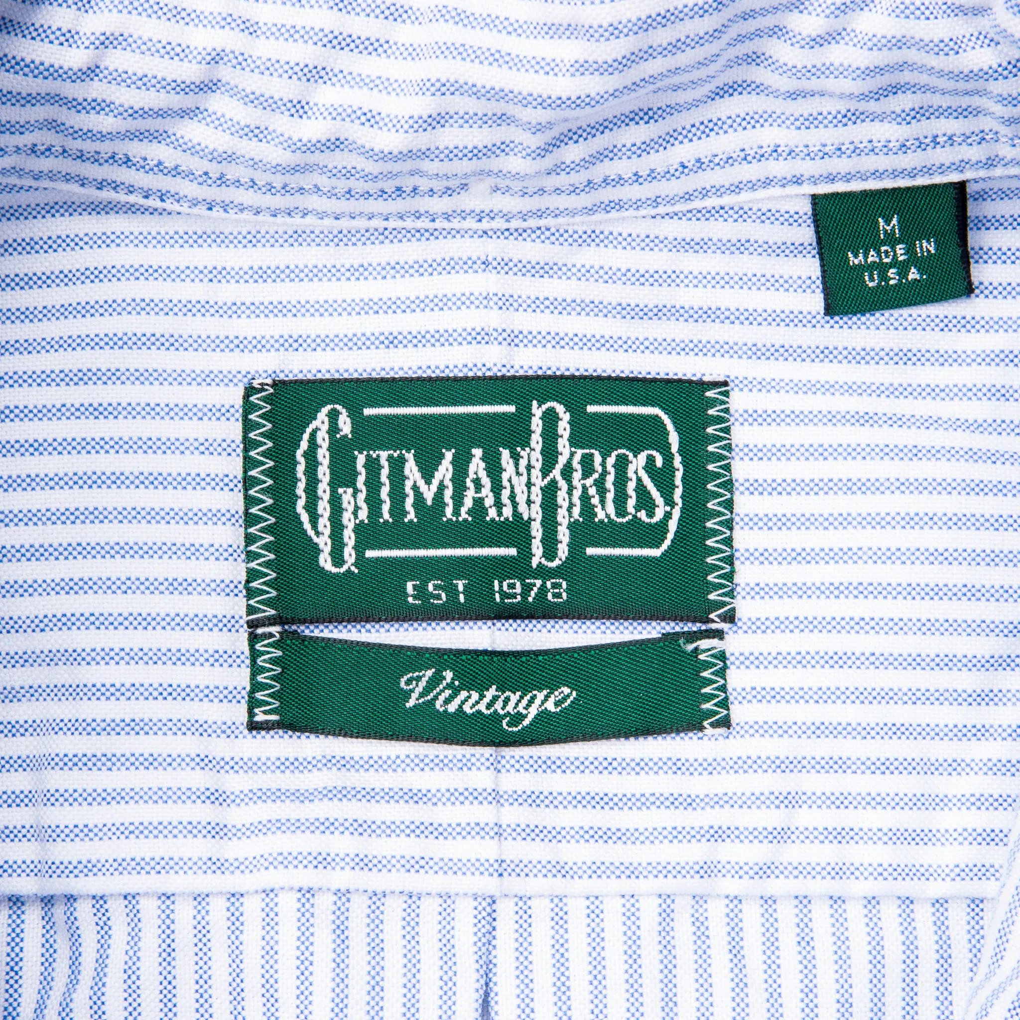 Gitman Vintage Oxford Button-down Shirt Blue Striped sold by Frans Boone product image thumbnail 4
