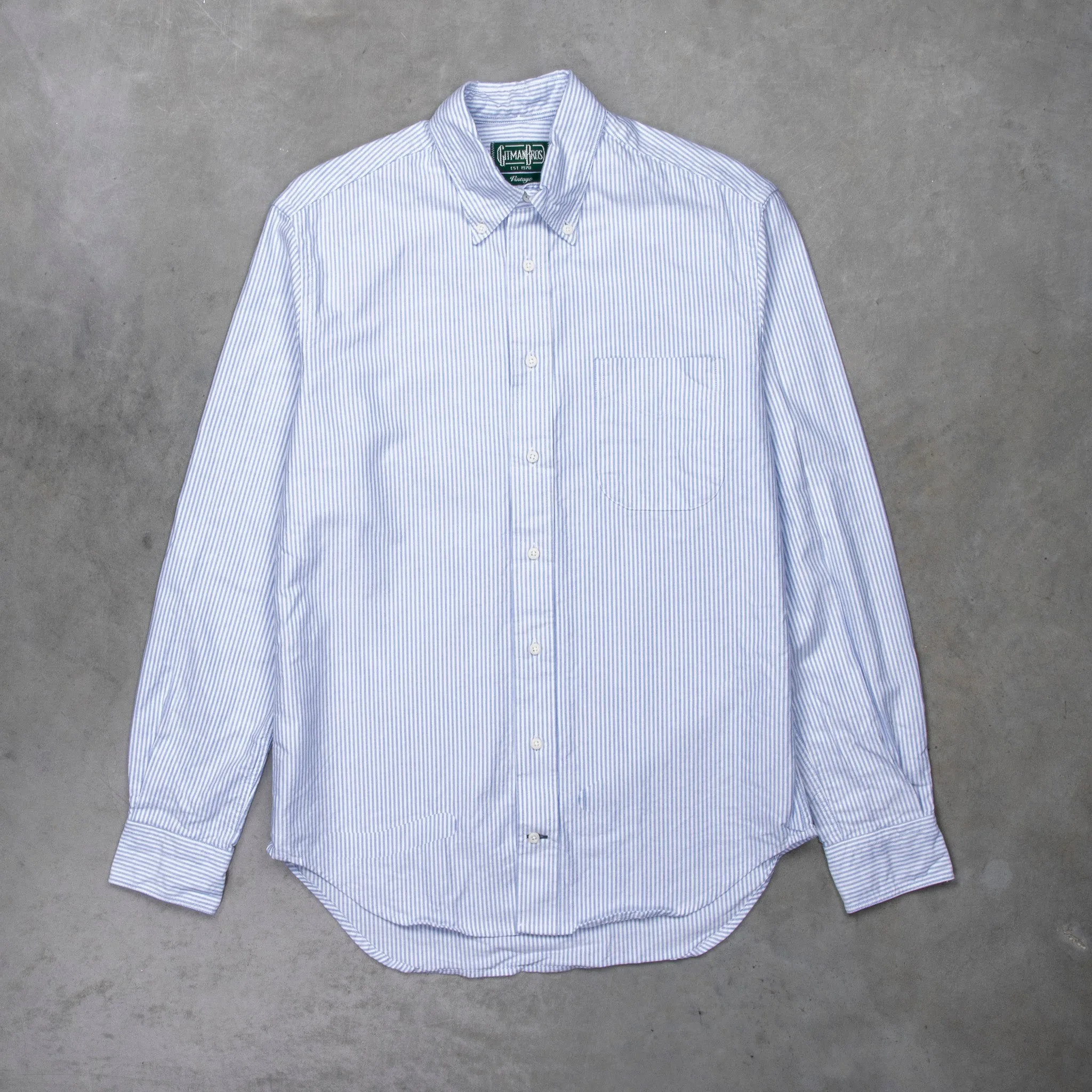 Gitman Vintage Oxford Button-down Shirt Blue Striped sold by Frans Boone product image thumbnail 2