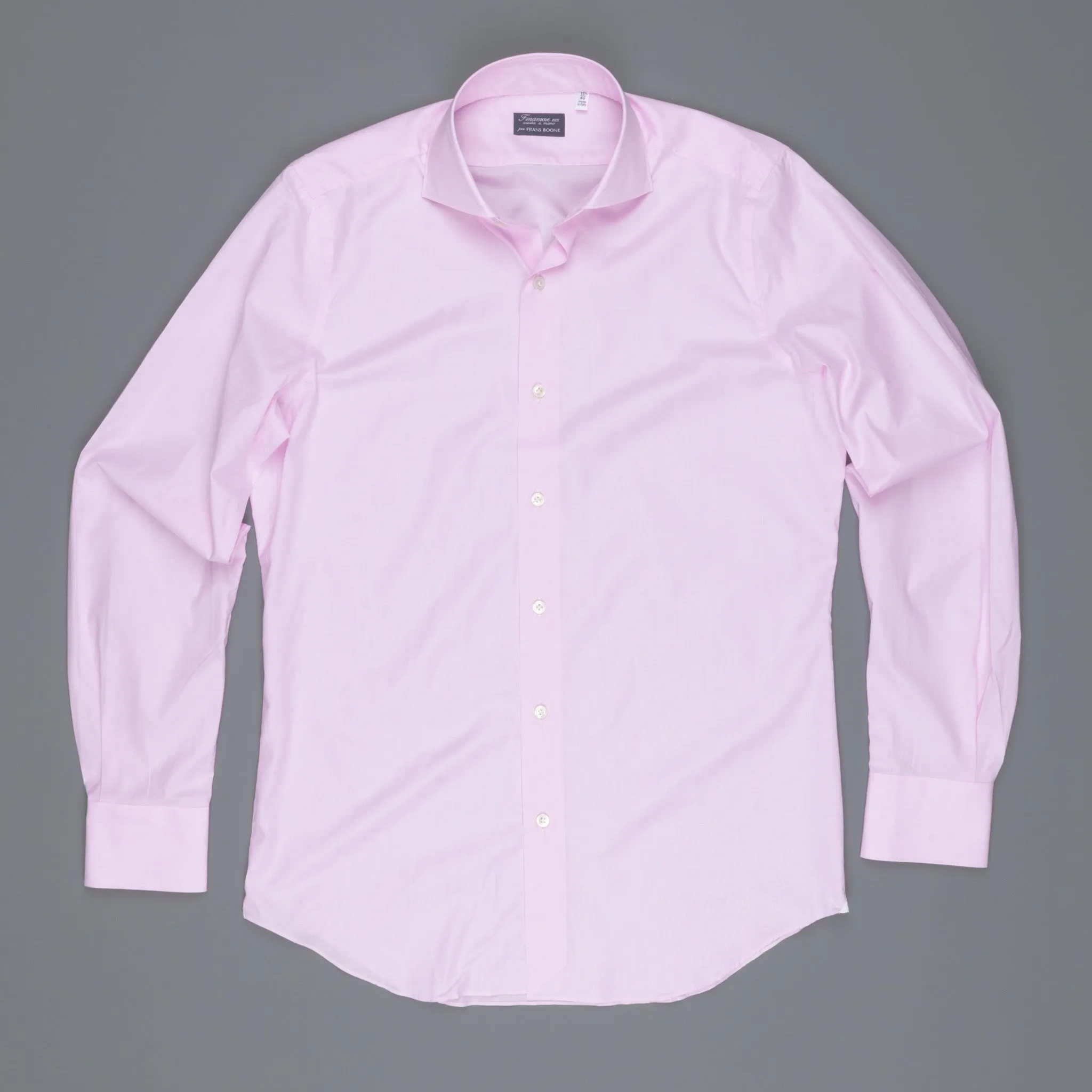 Finamore Milano shirt pink hairline Collo Eduardo sold by Frans Boone product image thumbnail 2