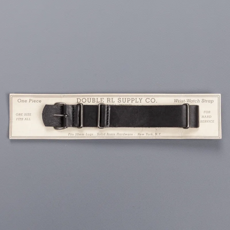RRL Watch strap Black Leather made by RRL