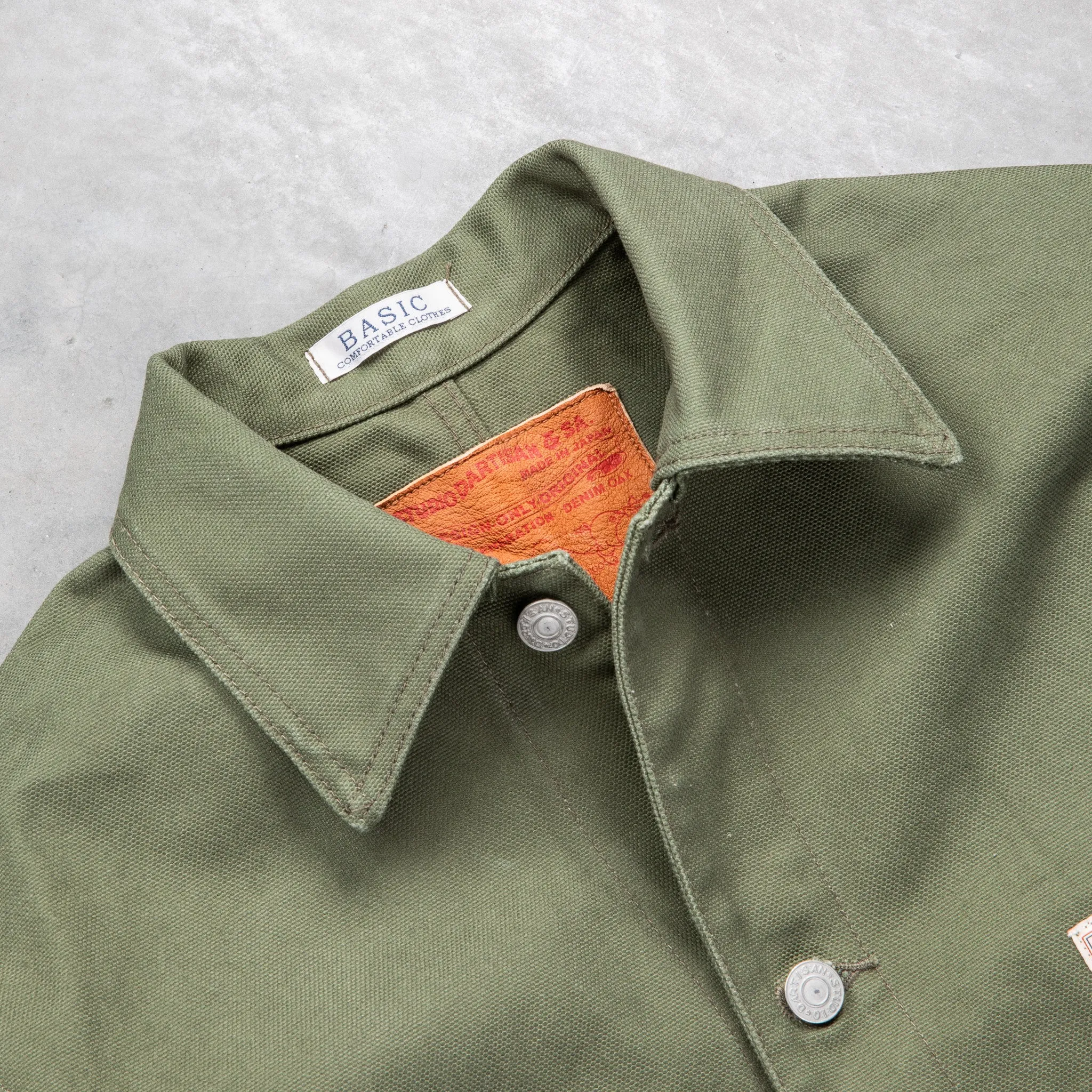 Studio D'Artisan Canvas Duck Jacket Army Green sold by Frans Boone product image thumbnail 3