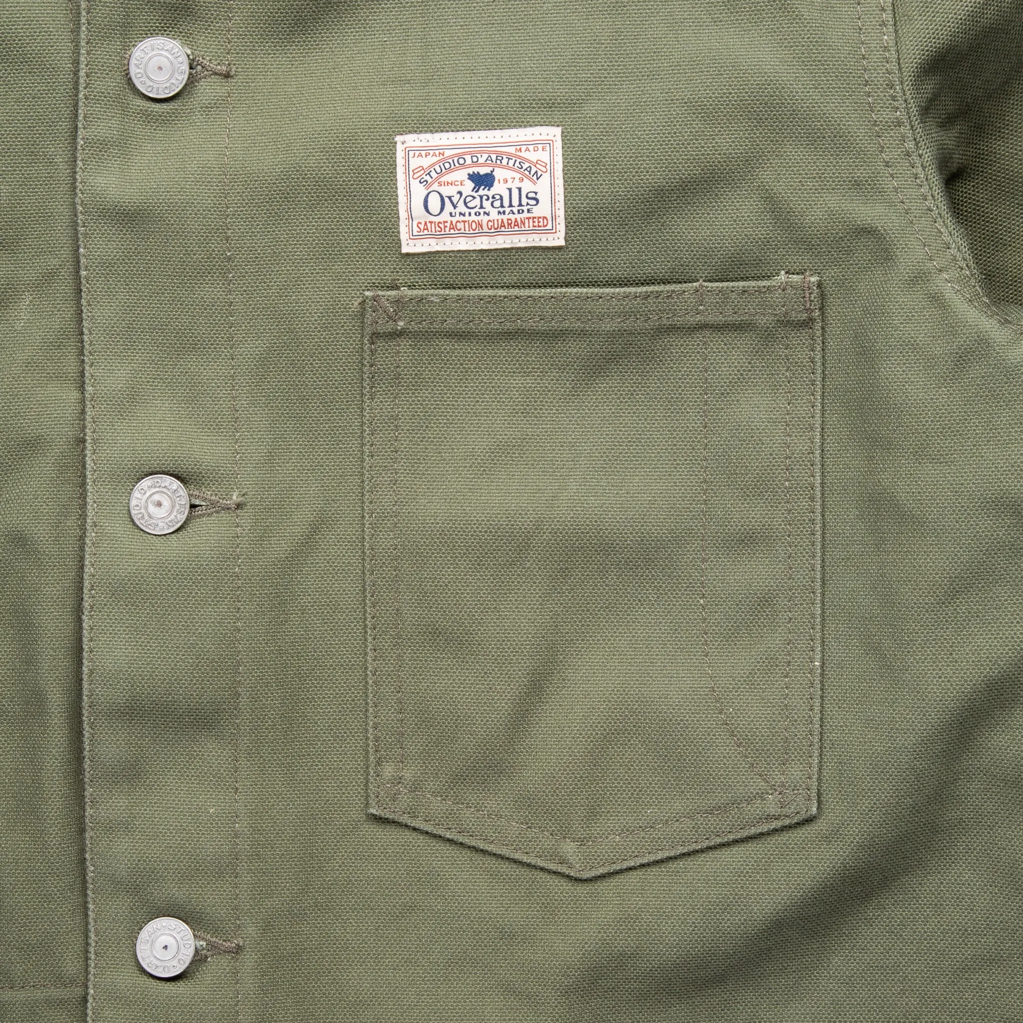 Studio D'Artisan Canvas Duck Jacket Army Green sold by Frans Boone product image thumbnail 2