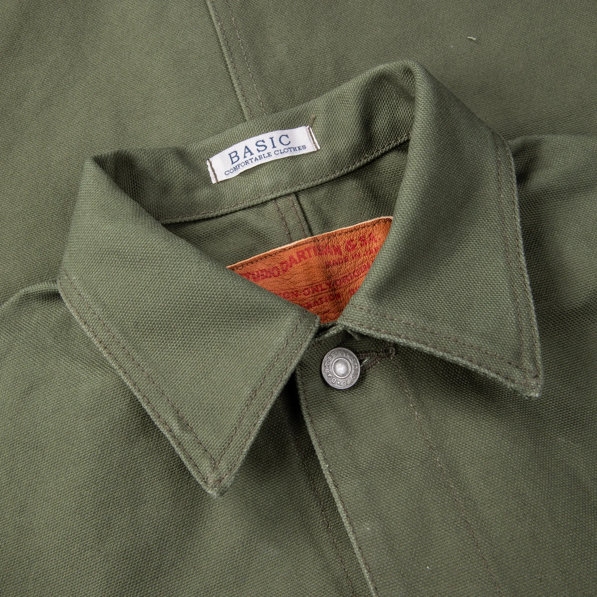Studio D'Artisan Canvas Duck Jacket Army Green sold by Frans Boone product image thumbnail 4