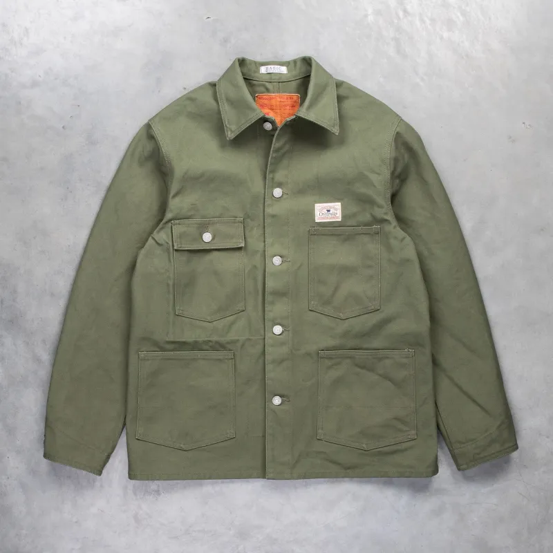 Studio D'Artisan Canvas Duck Jacket Army Green made by Studio D'Artisan