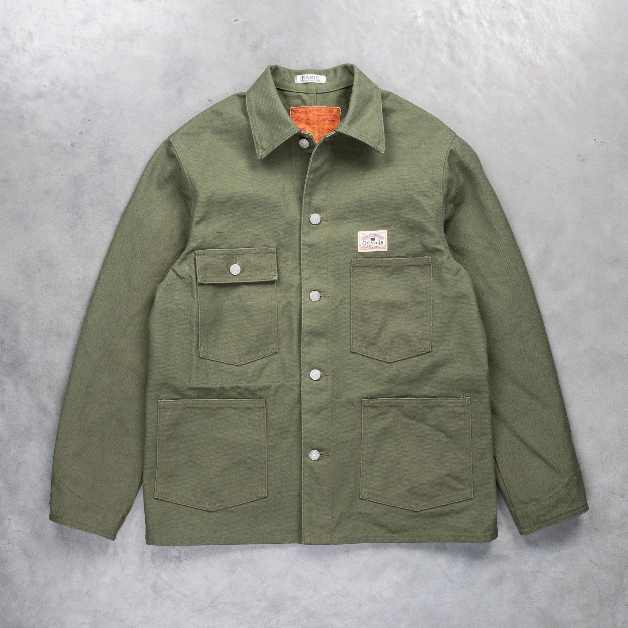 Studio D'Artisan Canvas Duck Jacket Army Green sold by Frans Boone