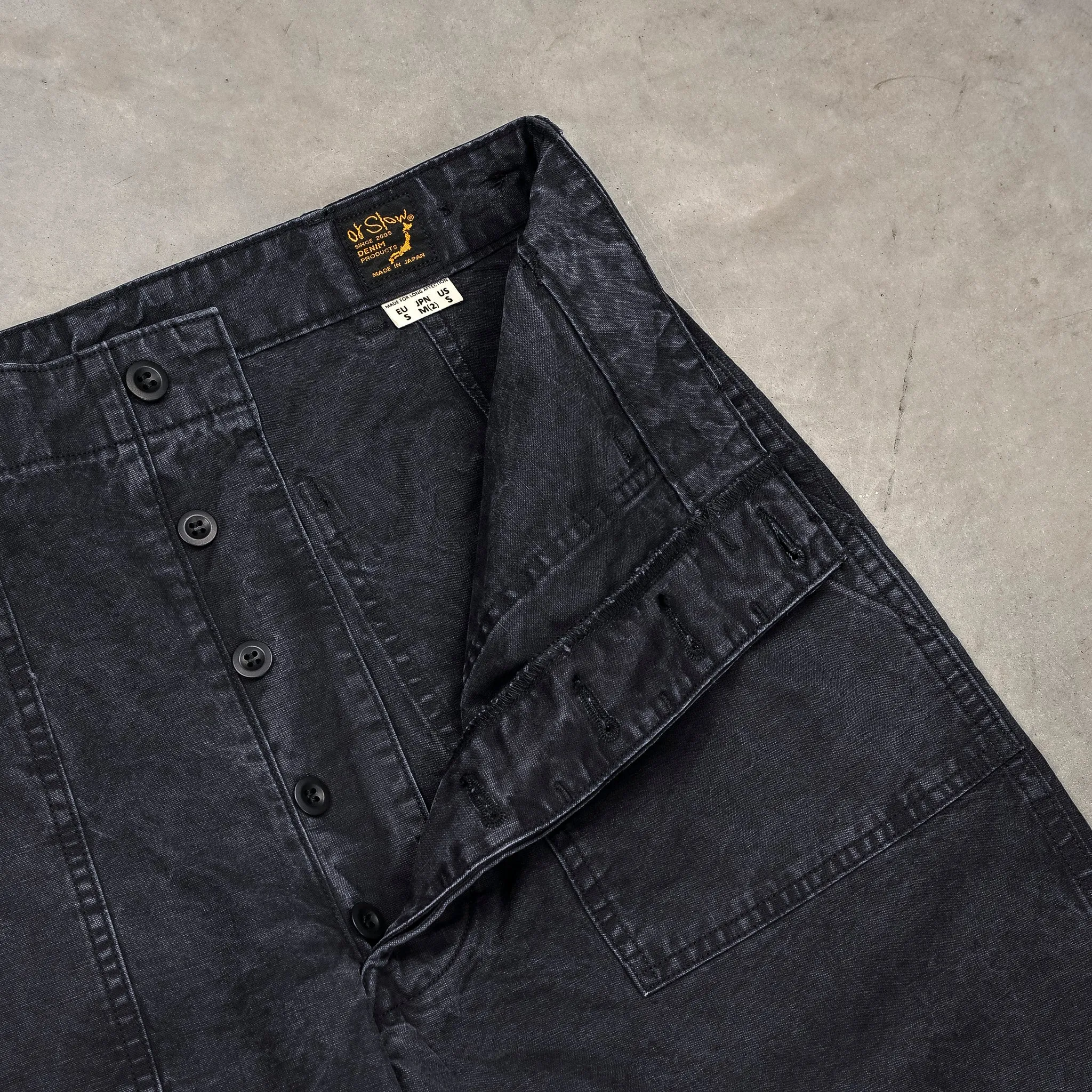 Orslow Summer Fatigue Pants Black sold by Frans Boone product image thumbnail 3
