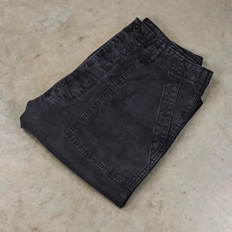 Orslow Summer Fatigue Pants Black made by orSlow