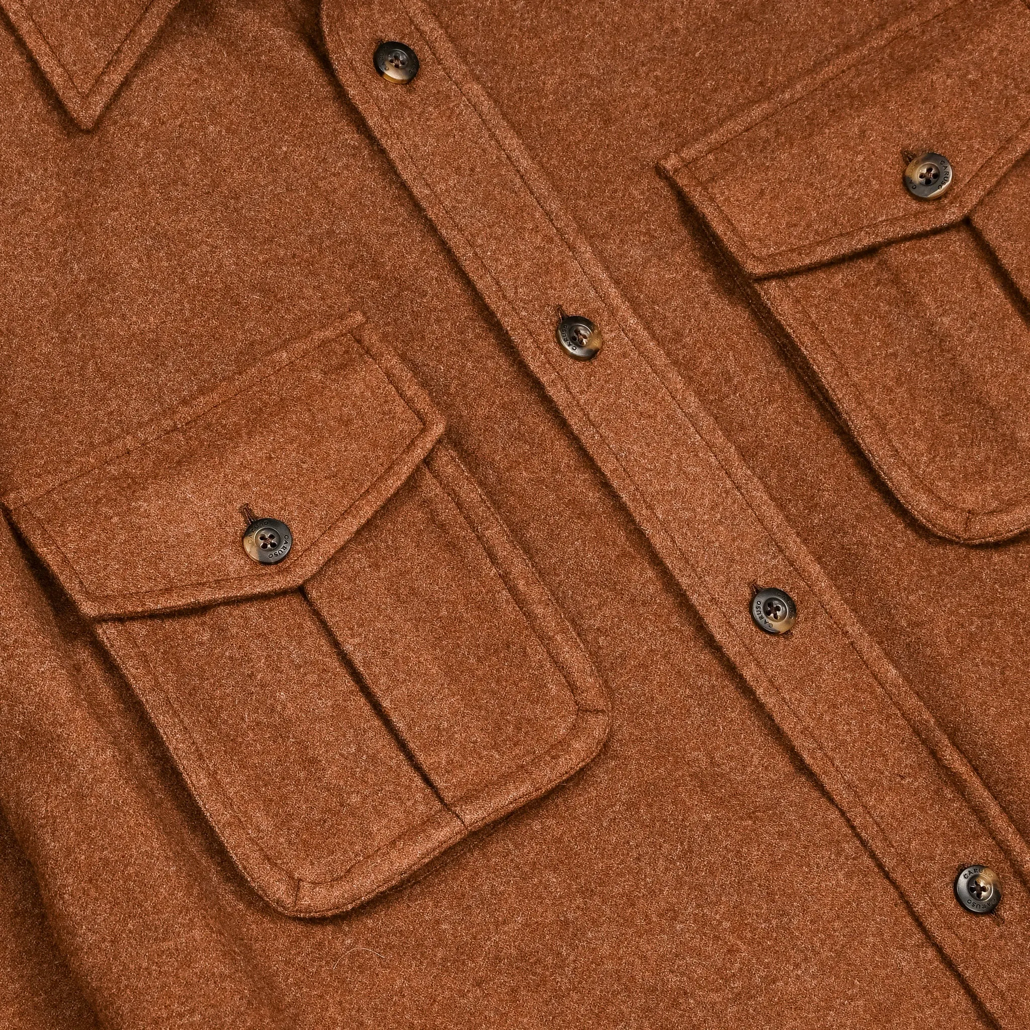 Caruso Overshirt Nuage 180's Wool Beige Scuro sold by Frans Boone product image thumbnail 4