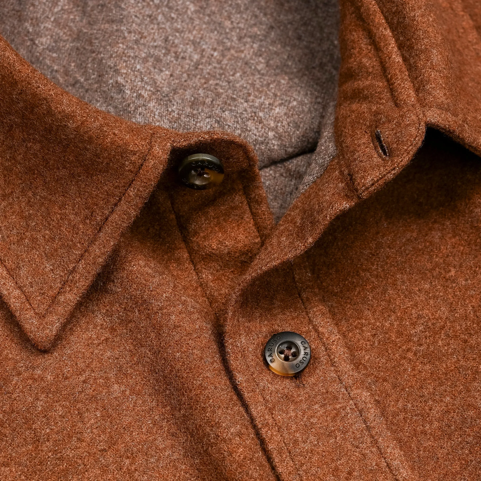 Caruso Overshirt Nuage 180's Wool Beige Scuro sold by Frans Boone product image thumbnail 3