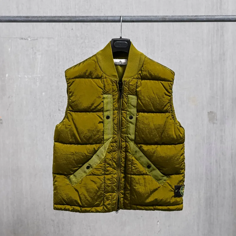 Stone Island Nylon Metal Econyl Down Vest Cactus made by Stone Island