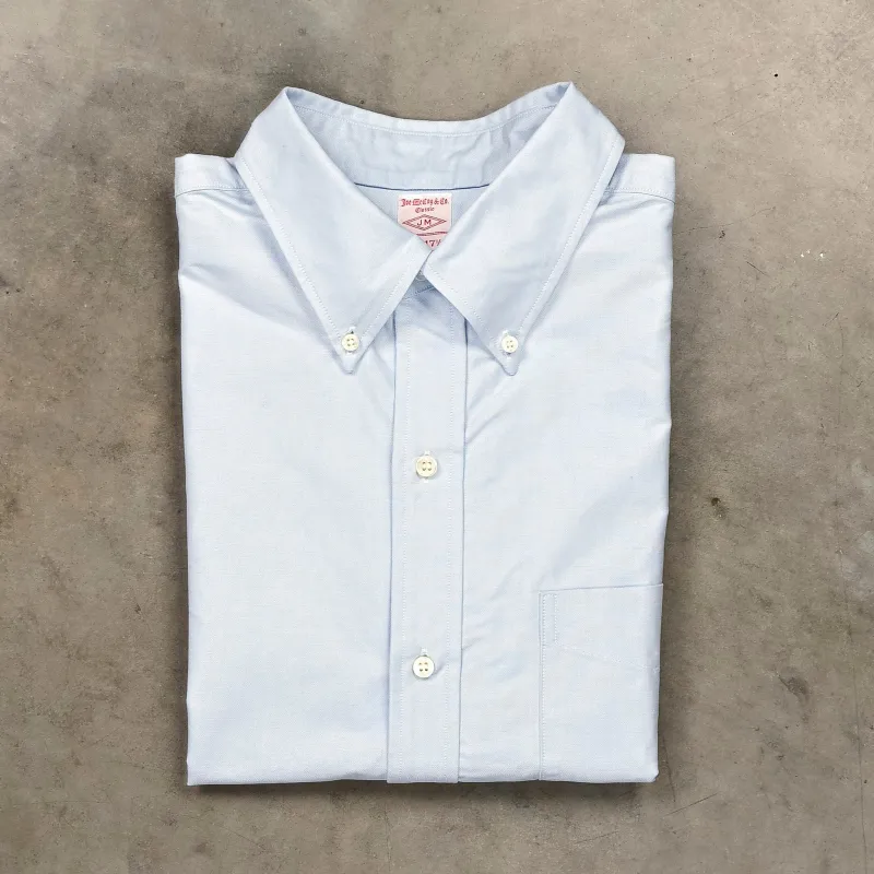 The Real McCoy's Joe McCoy Button Down Oxford Shirt Light Blue made by The Real McCoy's