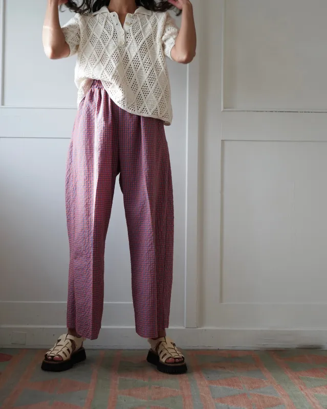 Gingham Sunday pant made by Proche Studio
