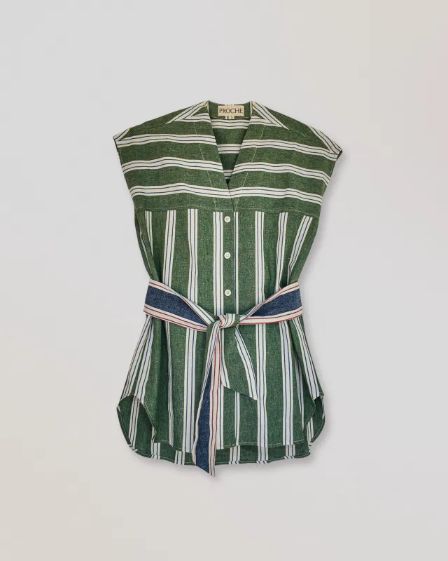 Cabana Stripe Convertible Tie Top made by Proche Studio