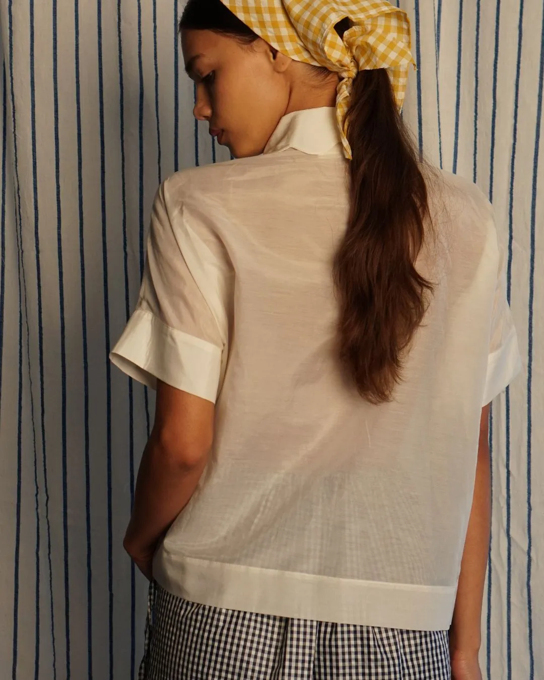 Miranda Blouse in Oyster sold by Proche Studio product image thumbnail 3