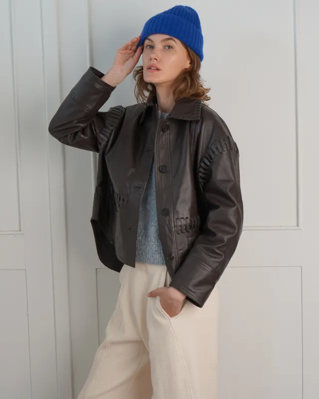 Leather Olivia jacket made by Proche Studio